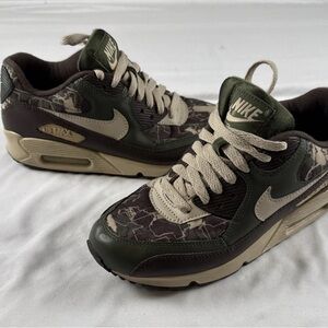 Vtg 2006 Nike Air Max 90 Premium Army Camo Retro QS 7 Sz. 5.5Y 7W 307793-211 1